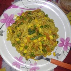 Vegetables maggi noodles A picture of Vegetables maggi noodles.