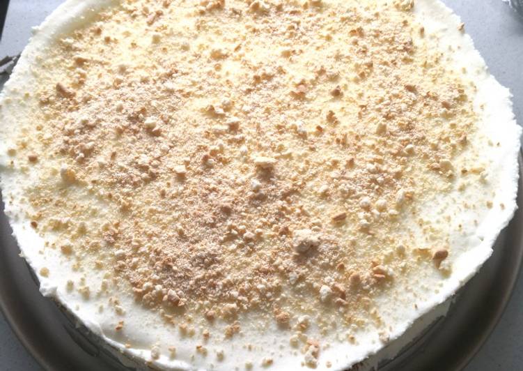 Tarta de leche condensada, galleta y limón