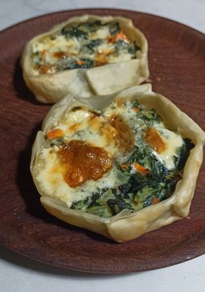Una foto de Mini quiche de acelga