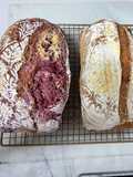 Sourdough Bread with Purple Sweet Potato, Perilla Seeds, and Black Sesame Seeds