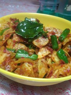 Foto resep Sambalado Keripik Kentang Buncis