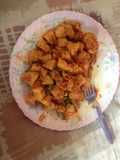 Fried Idlies in Tomato curry