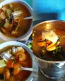 Caldo de pescado y Camarón