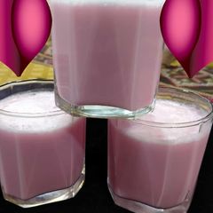 A picture of Rose milk shake.