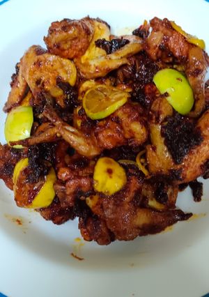 A picture of Lemon chicken wings.