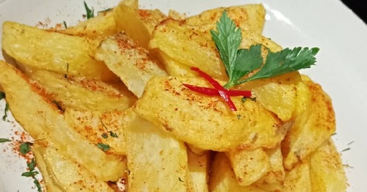 Resep Potato wedges goreng sederhana oleh hikmah yummy