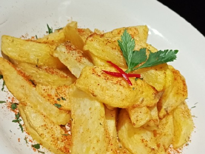 Resep Potato wedges goreng sederhana Anti Gagal