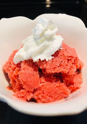 A picture of Strawberry 🍓 Vodka Sorbet.