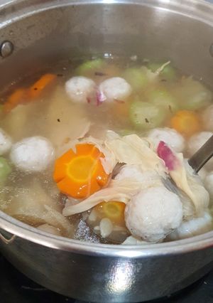 Foto resep Sop Oyong Bakso Ikan