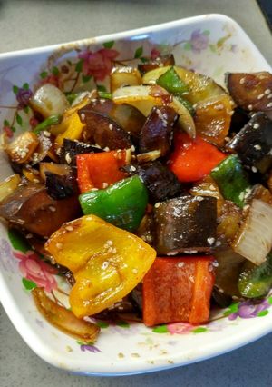A picture of Eggplant Teriyaki.