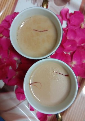 A picture of Kesar -Elaichi Tea ☕.