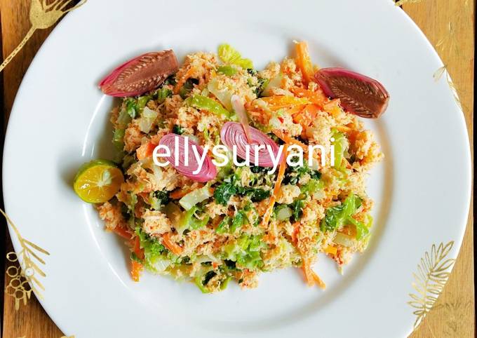  Resep enak membuat Urap Duo Sawi Sedap Segar Ala Rumah Kami  lezat