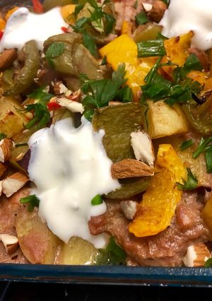 Foto de Sobrecoxas assadas com batata doce