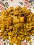 Cazuela de fideos al horno con Pulpo, Puerro y Coliflor !!!