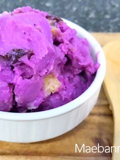 รูปของ ไอติมมันม่วงลูกเกด #มนต์รักขนมไทย