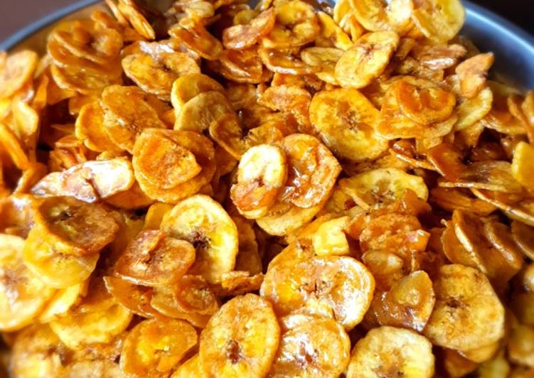 Bagaimana Menyiapkan Keripik pisang caramel, Bikin Ngiler