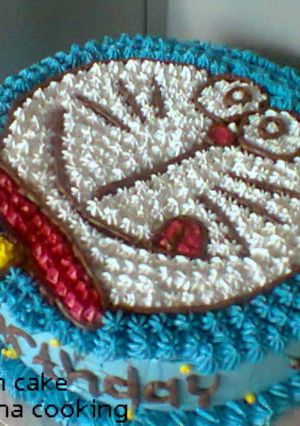 Foto resep Kue tart doraemon