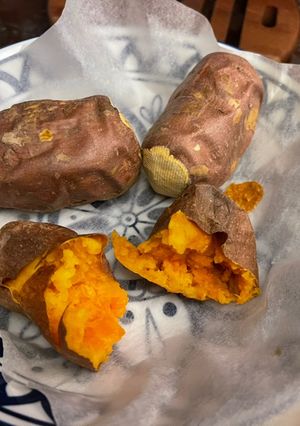 氣炸烤箱烤地瓜 的食譜成品照片