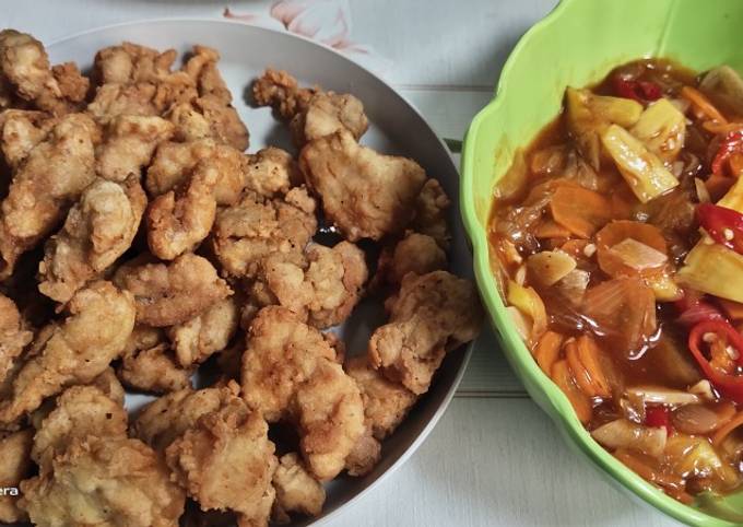 Cara Praktis Bikin Ayam krispy saus asam manis, Enak Banget