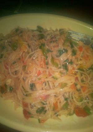 A picture of Fried spaghetti.