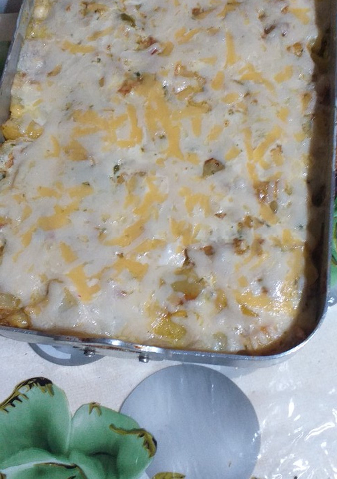 صورة لوصفة غراتان بالبطاطس وكفتة دجاج 😋
