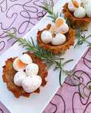 Nidos de huevos de codorniz