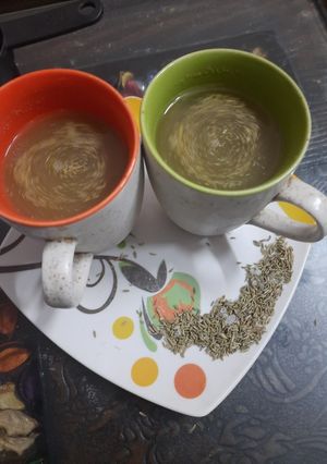 A picture of Fennel seeds ka sharbat.