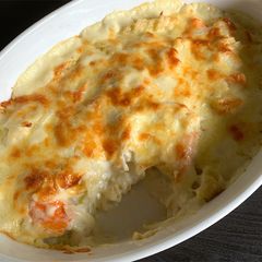A picture of Crab Cream Pasta Bake.
