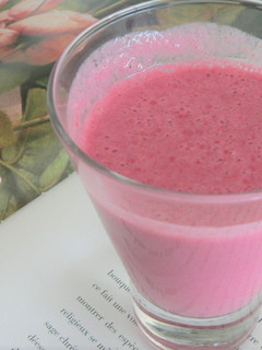 Une photo de Smoothie à la framboise et au lait d'amande