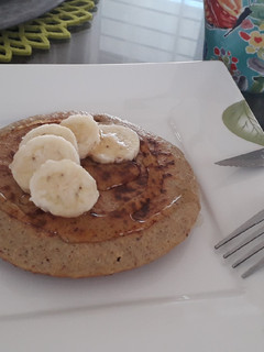 Una foto de Hotcake con harina de almendras y avena