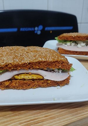 Una foto de Sándwich pan de zanahoria (en airfryer)