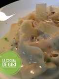 Pasta artesanal con crema de cebollín