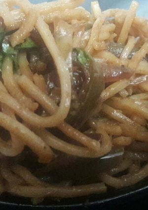 A picture of Chilli Garlic chowmin.