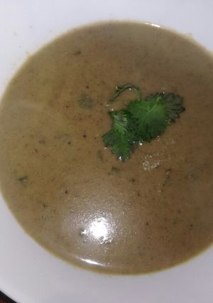 A picture of Mushroom soup for the cold season.