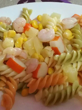 Receta Ensalada de pasta tropical  que Muy delicioso