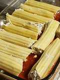 Cheese and beef manicotti