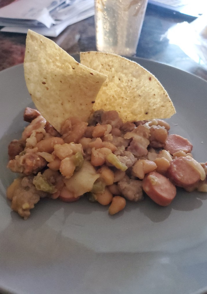 Una foto de Frijoles charros a mi estilo