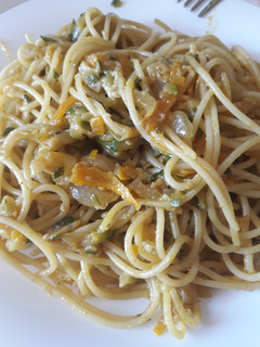 Una foto de Spaghetti con salsa de calabacín al curry