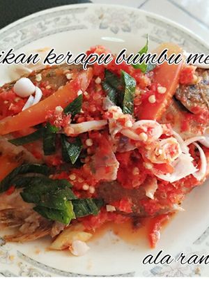 Foto resep Tim ikan kerapu bumbu merah