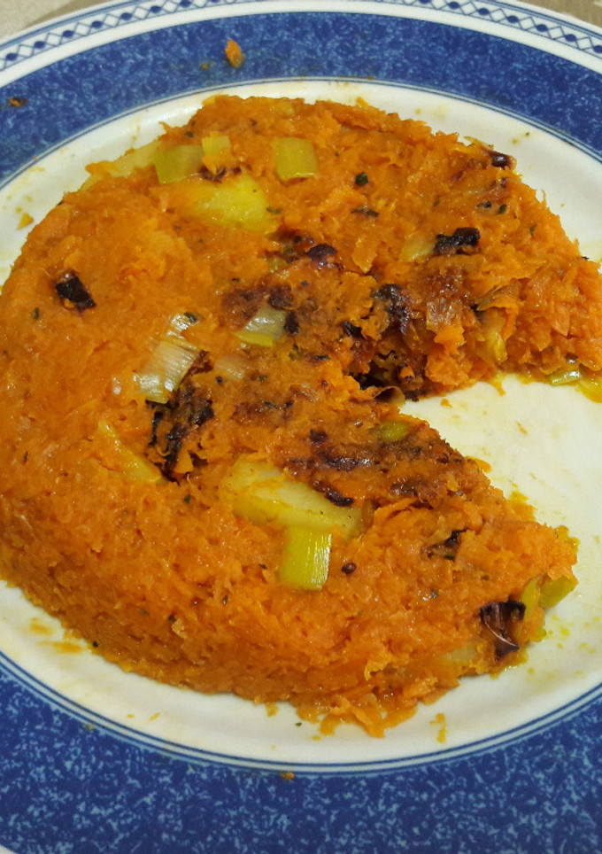 Una foto de 🇪🇸 Tortilla "española" de zanahoria vegana 🍳