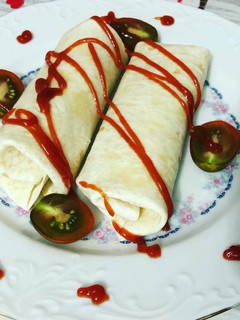 Una foto de Rollitos de torta de trigo vegetales