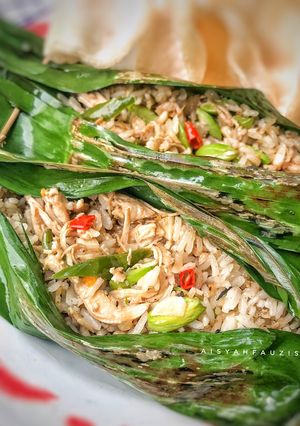 Foto resep Nasi Bakar Ayam Suwir Pete Simpel