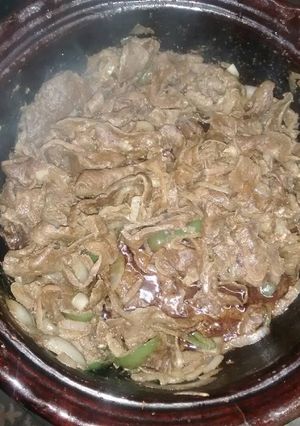 Una foto de Hígado encebollado