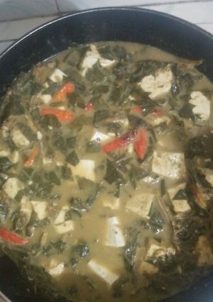 Foto resep Gule Daun Singkong bumbu siap saji