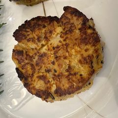 A picture of Golden Amazing Fritters - Left Over Roast potatoes and Onions. - enjoy :P.