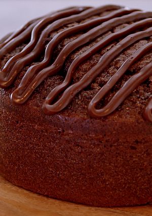 A picture of Easy Chocolate Cake, moist and light-textured.