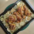 Pollo al horno con patatas