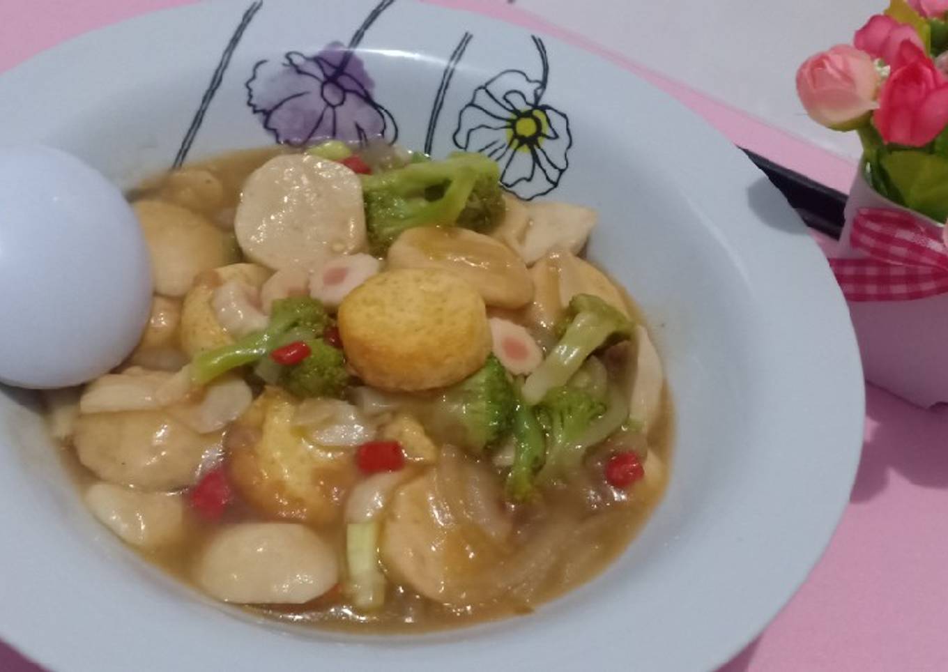 Todd tahu brokoli bakso seafood