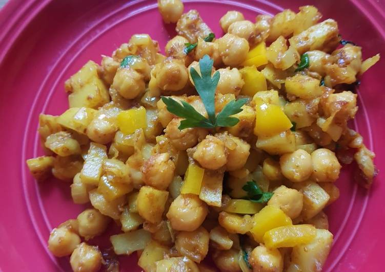Easiest Way to Make Any-night-of-the-week Potato chickpea dish