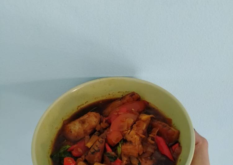 Oseng pindang pedas manis kemangi